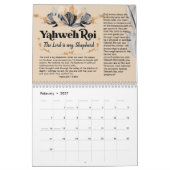 神のカレンダーのクリスチャンの名前 カレンダー (2月 2027)