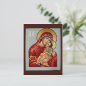 神のキスをする母祈りの言葉カード ポストカード (スタンド正面)