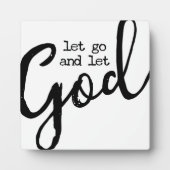 神のキリスト教のサインを手放す フォトプラーク (正面)