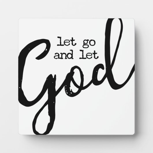 神のキリスト教のサインを手放す フォトプラーク (正面)