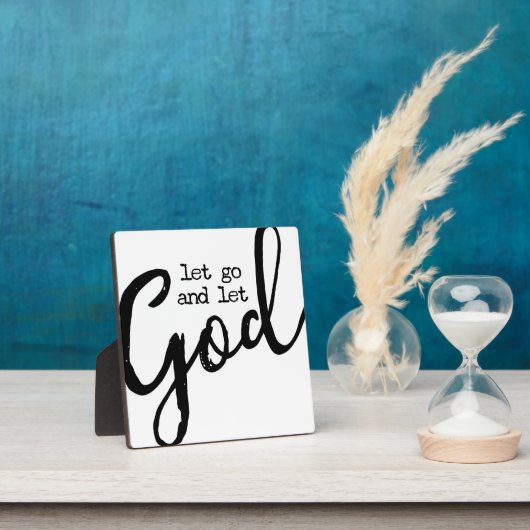 神のキリスト教のサインを手放す フォトプラーク (インサイチュ)