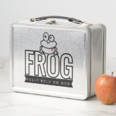 神のキリスト教の弁当箱に完全に依存 メタルランチボックス (インサイチュ)