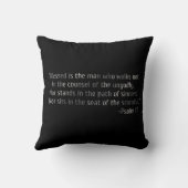 神のキリスト教の預言的なシルバーマン詩篇1:1 クッション (裏面)