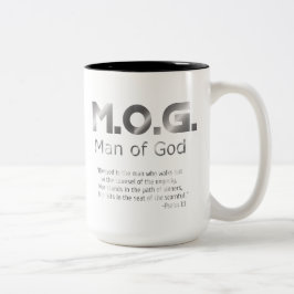 神のキリスト教の預言的なシルバーマン詩篇1:1 ツートーンマグカップ