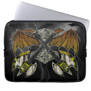 神のギターのトールのハンマー ラップトップスリーブ