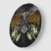 神のギターのトールのハンマー ラージ壁時計 (傾斜)
