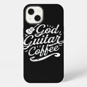 神のギター コーヒー 音楽好き おもしろ キリスト教 iPhone 13ケース
