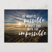神のクリスチャンインスパイアを信頼する ポストカード (正面)