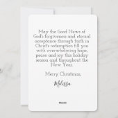 神のクリスマスのチェックリストパーソナライズされたCHRISTIAN シーズンカード (裏面)