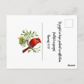 神のクリスマスの鳥と枝の属性 ポストカード (裏面)