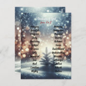 神のクリスマス冬の日の属性 ポストカード (正面/裏面)
