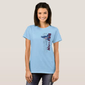 神のグランジな女性のTシャツの下の1つの国家 Tシャツ (正面フル)