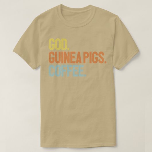 神のコーヒーモルモット Tシャツ (デザイン正面)