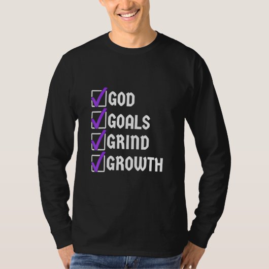 神のゴールは成長を粉砕 Tシャツ (正面)