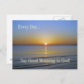 神のサンライズへの素敵な朝の挨拶  インスピレーション ポストカード (正面/裏面)