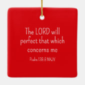 神のシンプル聖句に対する信仰 セラミックオーナメント (裏面)