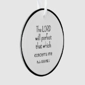 神のシンプル聖句に対する白黒の信仰 オーナメント (正面)