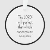 神のシンプル聖句に対する白黒の信仰 オーナメント (正面)