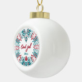 神のジュル、ノルウェー語のクリスマスグリーティング セラミックボールオーナメント (右)