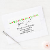 神のジュル、水の色クリスマスのバナー 長方形シール (封筒)