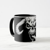神のスカルのデスブラック マグカップ (正面左)