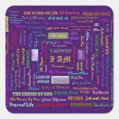 神のスクエアステッカーの名前 スクエアシール (正面)