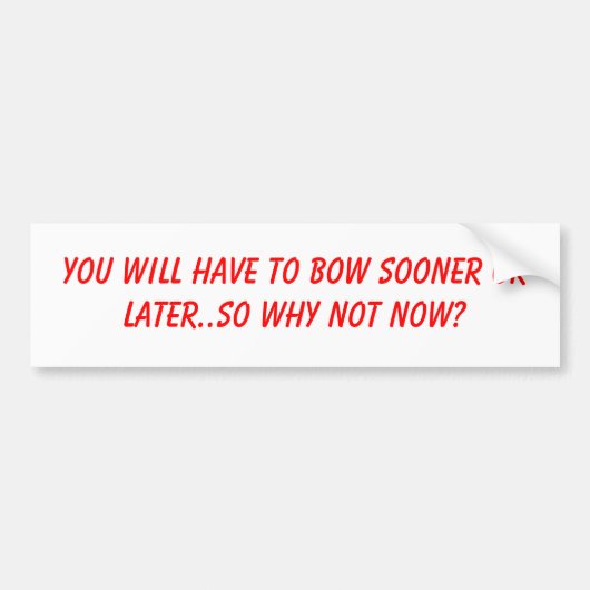 神のステッカーへの弓 バンパーステッカー (正面)