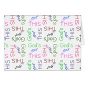 神のタイポグラフィ得パラカレオノートカード (正面横)