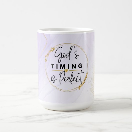 神のタイミングは完璧なセラミックマグカップ コーヒーマグカップ (中央)