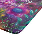 神のタイミングは完璧なフローラ抽象芸術ピンク赤 カッティングボード (角)