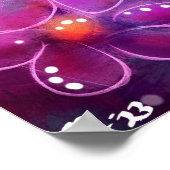 神のタイミングは完璧なフローラ抽象芸術ピンク赤 ポスター (角)