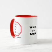 「神のタイミングを信じて待て」 マグカップ (正面左)