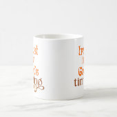 神のタイミングを信頼する コーヒーマグカップ (中央)