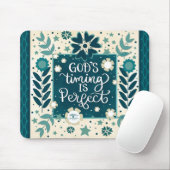 神のタイミングインスパイアのフローラ引用文 マウスパッド (マウス)