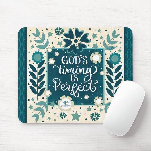 神のタイミングインスパイアのフローラ引用文 マウスパッド (マウス)