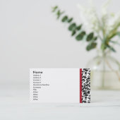 神のダマスク織の名刺 名刺 (スタンド正面)