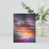 神のデザインに近い方に ポストカード (スタンド正面)