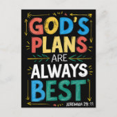神のデザイン神の計画は常に最高のある ポストカード (正面)