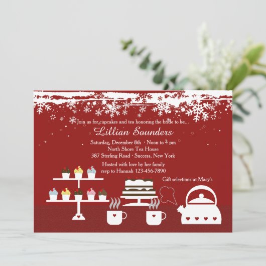 神のデザートの冬テーマの招待状 招待状 (スタンド正面)