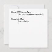 神のネクタルコーヒー! 招待状 (裏面)