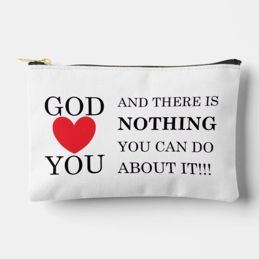 神のハート アクセサリーポーチ (正面)