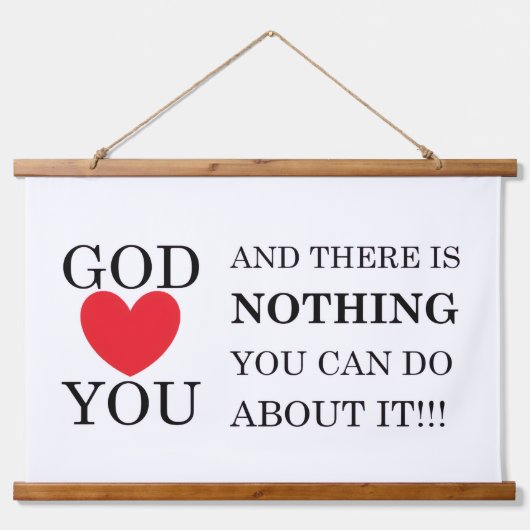 神のハート 吊り下げ型タペストリー (正面)