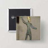 神のバアルの偶像、Ugaritから、シリア 缶バッジ (正面&裏面)