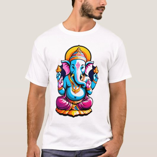 神のバイブランス – 主ガネシャ Tシャツ (正面)