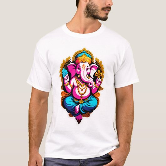 神のバイブランス – 主ガネシャ Tシャツ (正面)