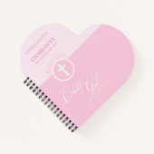 神のバプテスマのピンクの子パーソナライズされた ノートブック (正面)