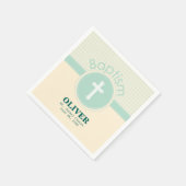 神のバプテスマの子男女兼用緑 スタンダードカクテルナプキン (角)