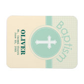 神のバプテスマの子男女兼用緑 マグネット (横)