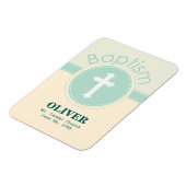 神のバプテスマの子男女兼用緑 マグネット (左側)