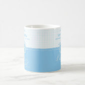 神のバプテスマ青い子パーソナライズされた コーヒーマグカップ (中央)